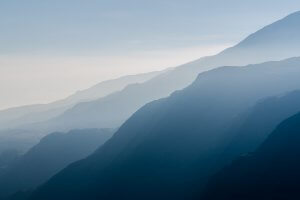 foggy mountainscape