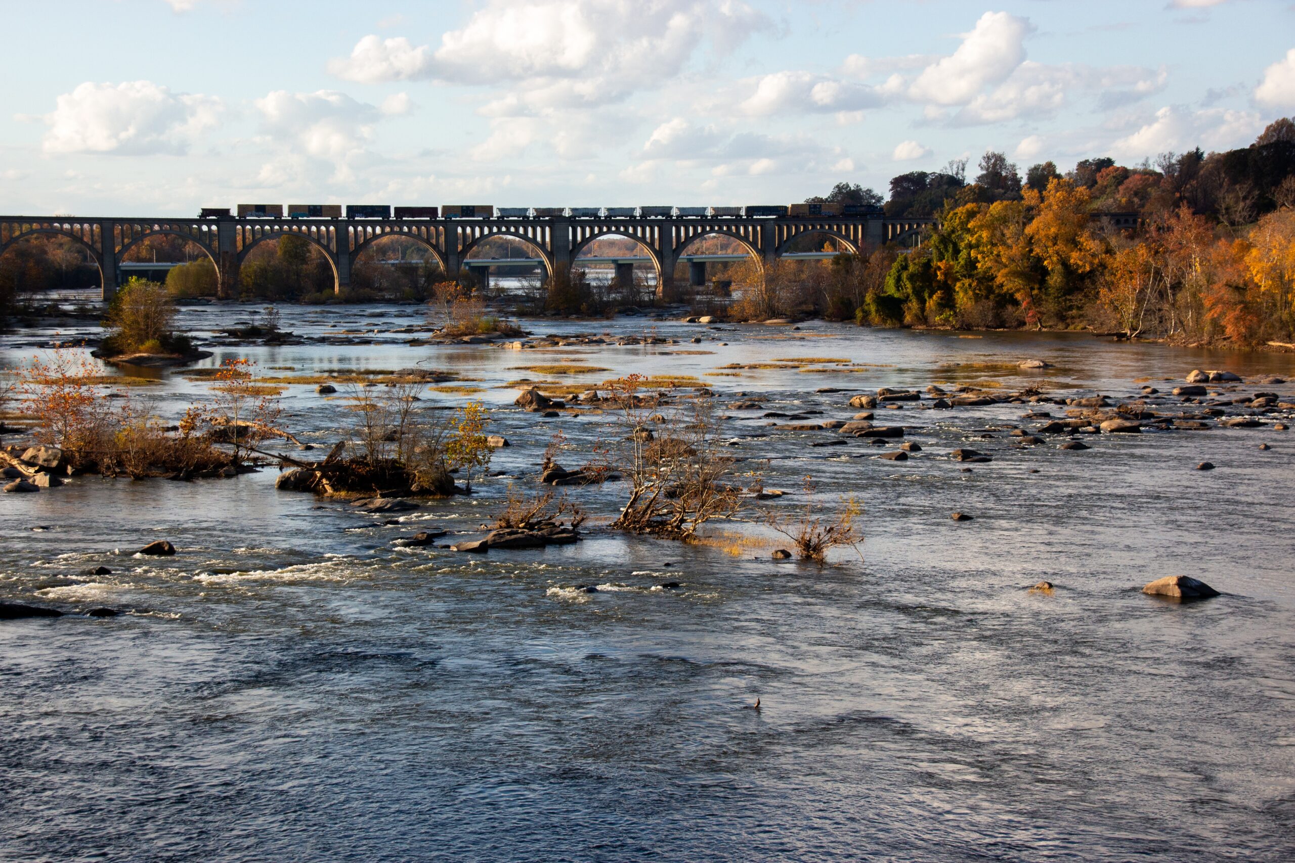shot of the James River in RIchmond, Virginia